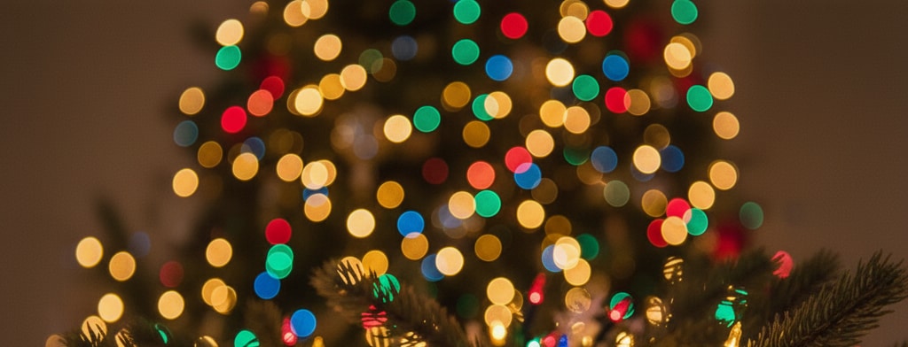 bokeh christmas lights Missoula